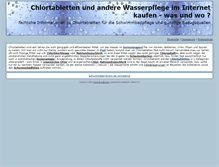Tablet Screenshot of chlortabletten.net